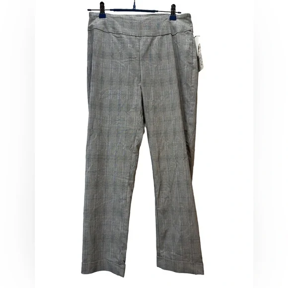 JENNA ROSE Gray plaid pants NWT Size M - Picture 1 of 10